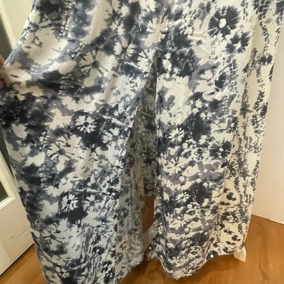 Japna Blue Gray and White Strapless Sundress Resort Wear - Picture 5 of 8